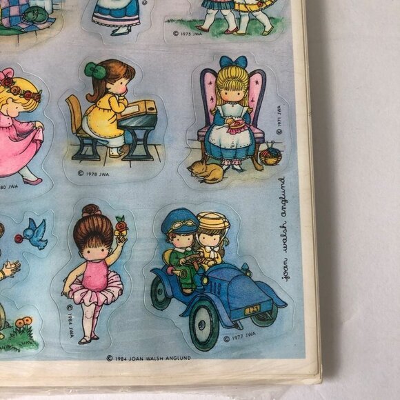 Vintage Hallmark Joan Walsh Angelund Stickers Sealed 4 Sheets 80s 70s Ambassador - Picture 4 of 6